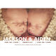 Brown Double Name Twins Photo Birth Announcements Image 5 of 6
